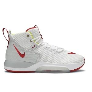 Nike men’s Zoom Rize red white gray yellow basketball sneakers Size 8.5